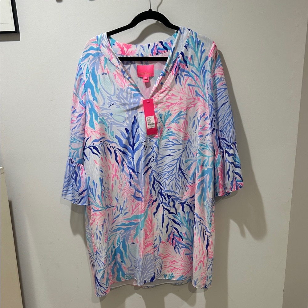 Lilly Pulitzer Pink and Blue Tunic Top